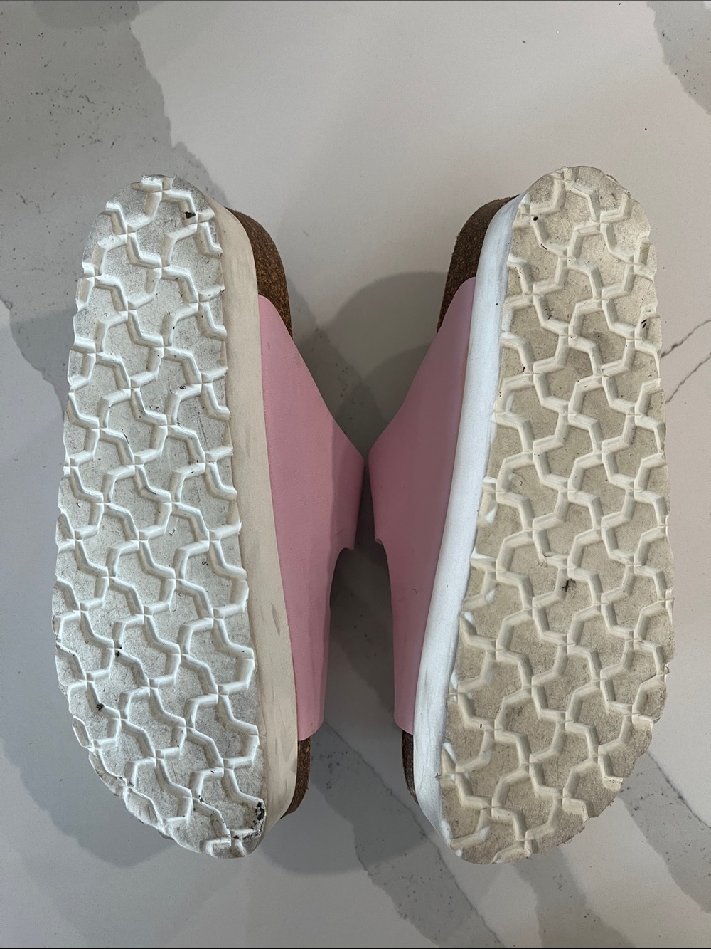 Pink Double-Buckle Women’s Platform Sandals - Casual Slide - Picture 4 of 4